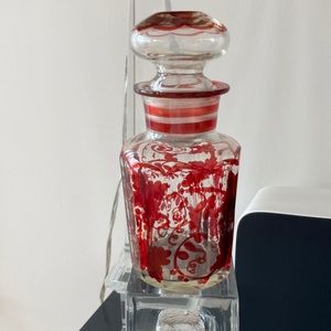 Antique Bohemian Art Glass Bottle